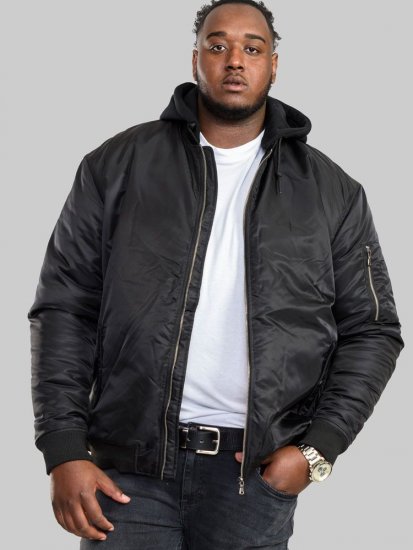 D555 Poppleford Bomber Jacket With Detachable Fleece Hood - Якета - мъжки якета големи размери