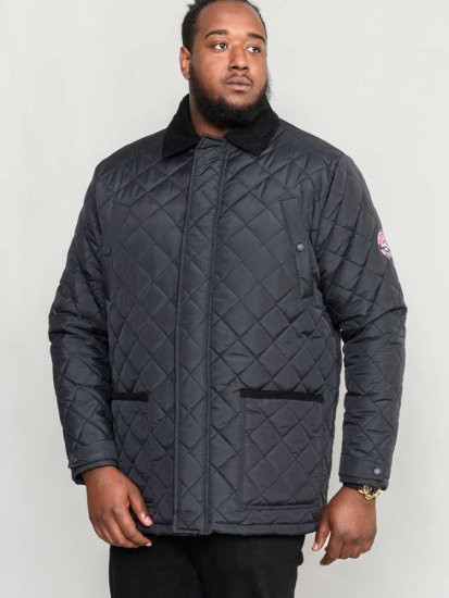 D555 Northcole Quilted Jacket Black - Якета - мъжки якета големи размери