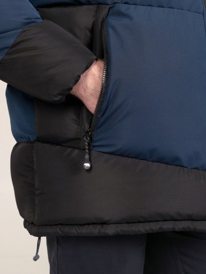 D555 Hank Ripstop Contrast Panelled Padded Hooded Jacket Нейви - Якета - мъжки якета големи размери