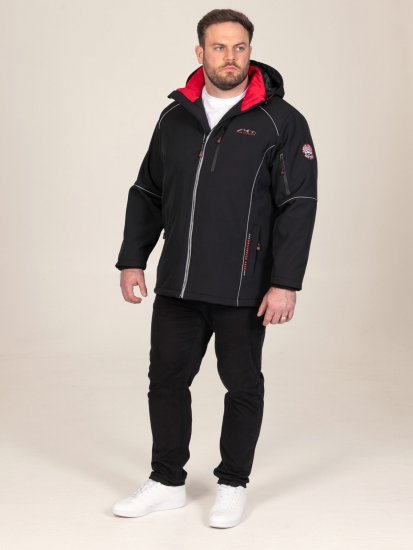 D555 Jamie Soft Shell Detachable Hood Padded Jacket Черно - Якета - мъжки якета големи размери