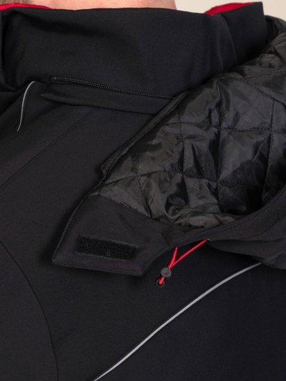 D555 Jamie Soft Shell Detachable Hood Padded Jacket Черно - Якета - мъжки якета големи размери
