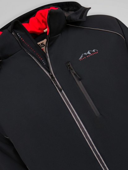 D555 Jamie Soft Shell Detachable Hood Padded Jacket Черно - Якета - мъжки якета големи размери