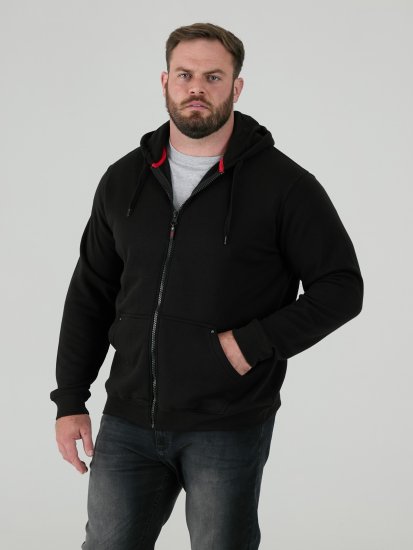 D555 Cantor Hoodie Black - Суичъри & cуичъри с качулка - мъжки суичъри големи размери