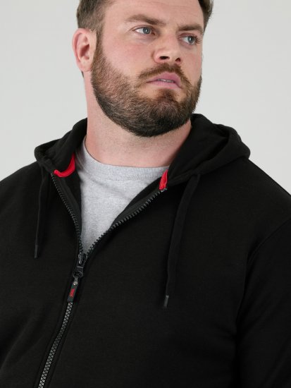 D555 Cantor Hoodie Black - Суичъри & cуичъри с качулка - мъжки суичъри големи размери