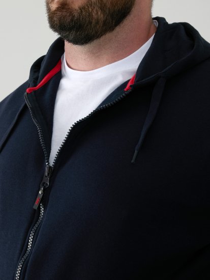 D555 Cantor Hoodie Navy - Суичъри & cуичъри с качулка - мъжки суичъри големи размери