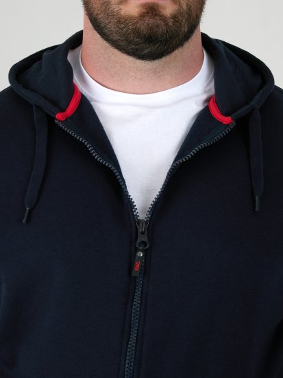 D555 Cantor Hoodie Navy - Суичъри & cуичъри с качулка - мъжки суичъри големи размери