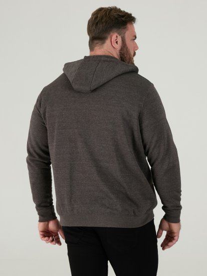 D555 Cantor Hoodie Grey - Суичъри & cуичъри с качулка - мъжки суичъри големи размери