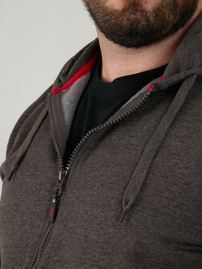 D555 Cantor Hoodie Grey - Суичъри & cуичъри с качулка - мъжки суичъри големи размери