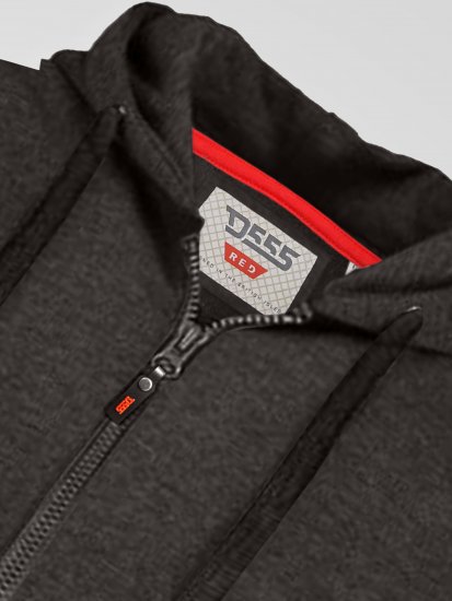 D555 Cantor Hoodie Grey - Суичъри & cуичъри с качулка - мъжки суичъри големи размери