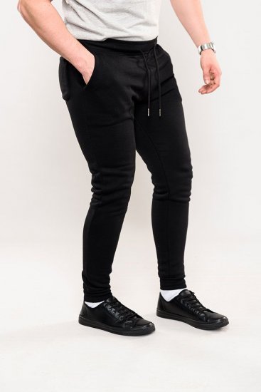 D555 Brandon Sweatpants with Tapered leg Black - Спортни панталони & Kъси панталони - мъжки спортни панталони големи размери