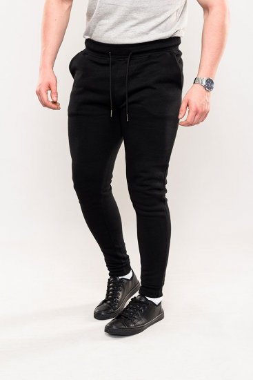 D555 Brandon Sweatpants with Tapered leg Black - Спортни панталони & Kъси панталони - мъжки спортни панталони големи размери