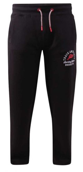 D555 Chilworth Open Hem Jogger Black - Спортни панталони & Kъси панталони - мъжки спортни панталони големи размери