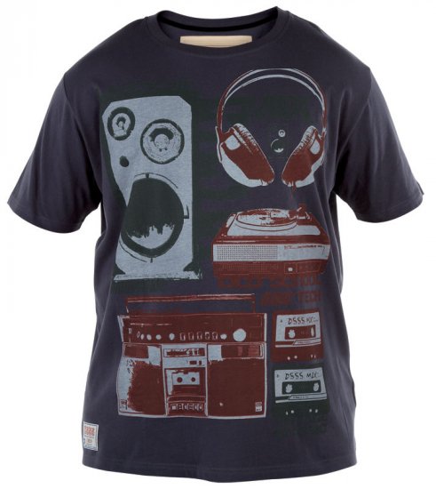D555 Music T-shirt - Тениски - мъжки тениски големи размери