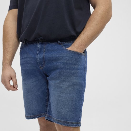 North Latitude 51336 denim къси панталони в синьо - Шорти - мъжки къси панталони големи размери