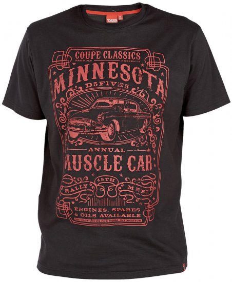 D555 Dayton T-shirt Black - Тениски - мъжки тениски големи размери