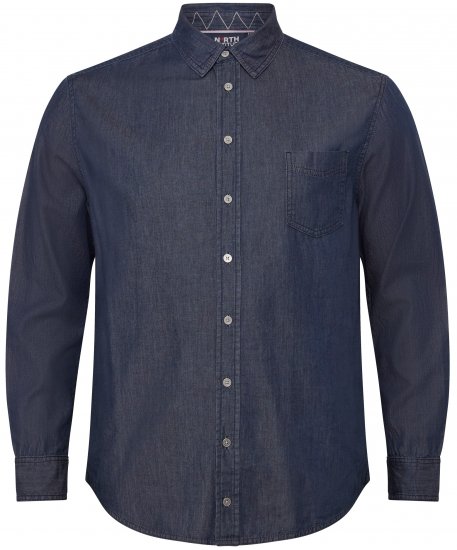 North Latitude 53139 denim риза в синьо - Ризи - мъжки ризи големи размери