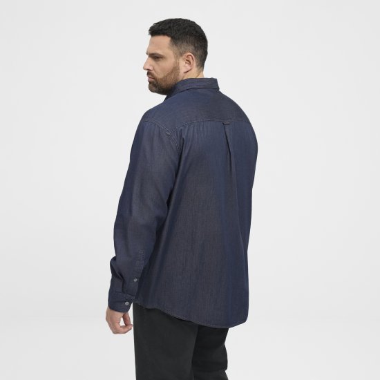 North Latitude 53139 denim риза в синьо - Ризи - мъжки ризи големи размери