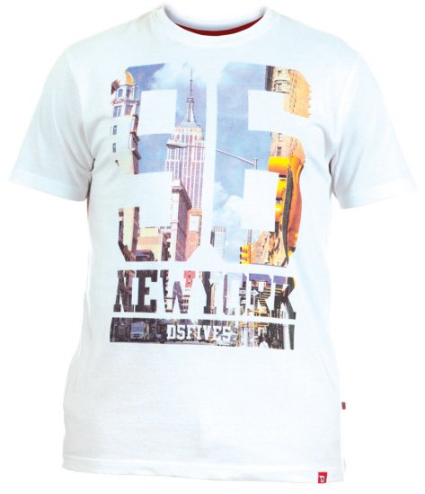 D555 Kappa T-shirt White - Тениски - мъжки тениски големи размери