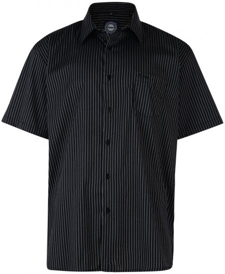 Kam Jeans 6093 S/S Shirt Black - Ризи - мъжки ризи големи размери