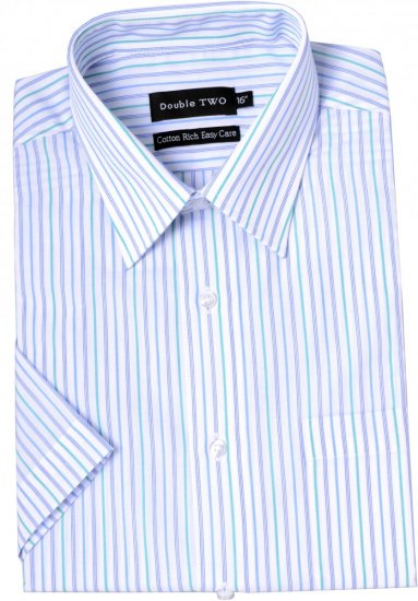 Double TWO Formal Shirt Mint - Ризи - мъжки ризи големи размери