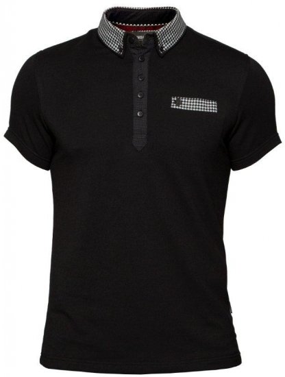 Mish Mash Hound Black - Поло тениски - мъжки тениски с яка големи размери