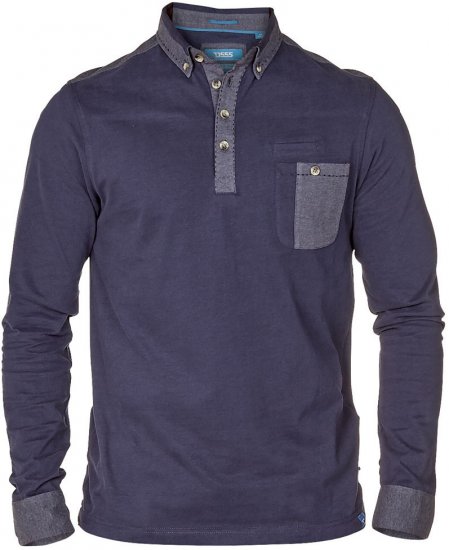 D555 Mickey Navy - Поло тениски - мъжки тениски с яка големи размери