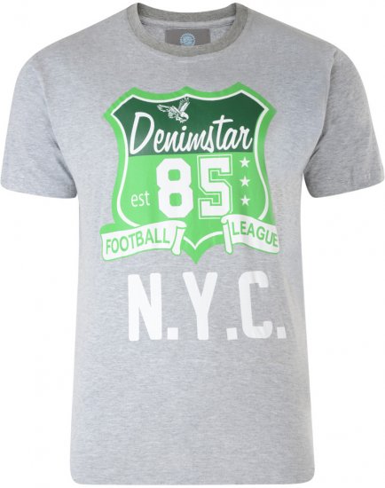 Kam Jeans Star 2-pack T-shirt Grey/Purple - Тениски - мъжки тениски големи размери