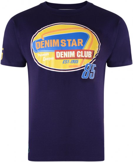 Kam Jeans Star 2-pack T-shirt Grey/Purple - Тениски - мъжки тениски големи размери