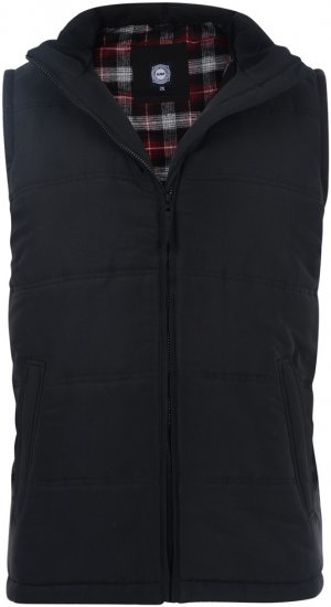 Kam Jeans Bodywarmer Black - Якета - мъжки якета големи размери