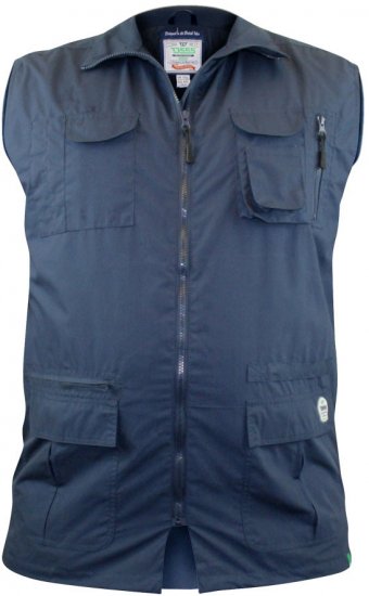 D555 Enzo Multi Pocket Waistcoat Navy - Спортни дрехи & Връхно облекло - мъжки спортни екипи големи размери