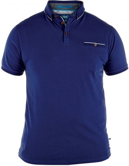 D555 Asia Polo Shirt Blue - Поло тениски - мъжки тениски с яка големи размери