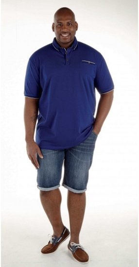 D555 Asia Polo Shirt Blue - Поло тениски - мъжки тениски с яка големи размери