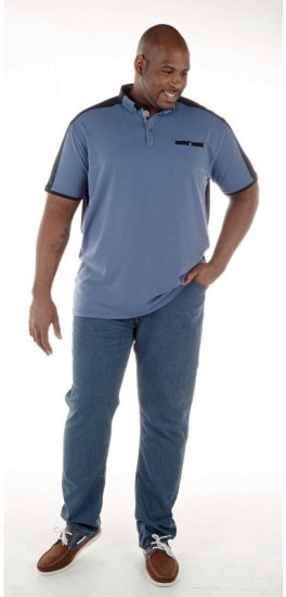 D555 Jones Polo Denim Marl/Navy - Поло тениски - мъжки тениски с яка големи размери