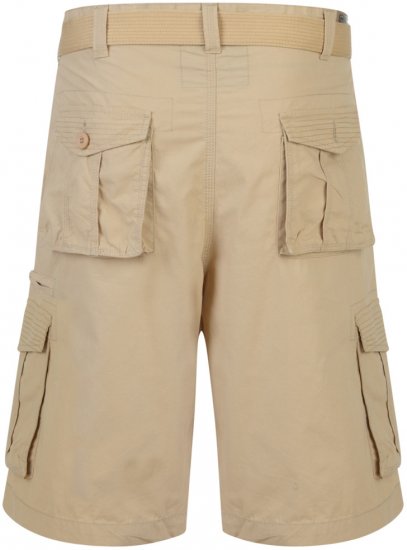 Kam Jeans Belted Cargo Shorts Stone - Шорти - мъжки къси панталони големи размери