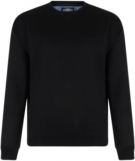Kam Jeans Sweatshirt Black - Суичъри & cуичъри с качулка - мъжки суичъри големи размери