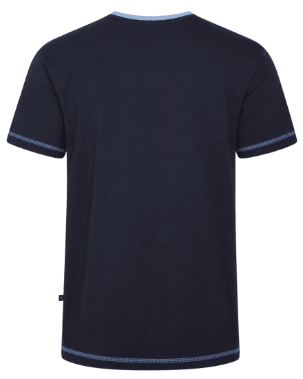 Kam Jeans 5780 Cut And Sew Panel T-Shirt Navy - Тениски - мъжки тениски големи размери