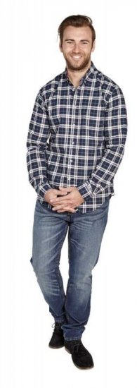 D555 Carter Check Shirt Navy-Green - Ризи - мъжки ризи големи размери