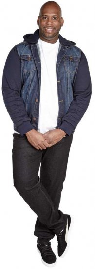 D555 CURTIS Denim Jacket With Detachable Hood - Якета - мъжки якета големи размери