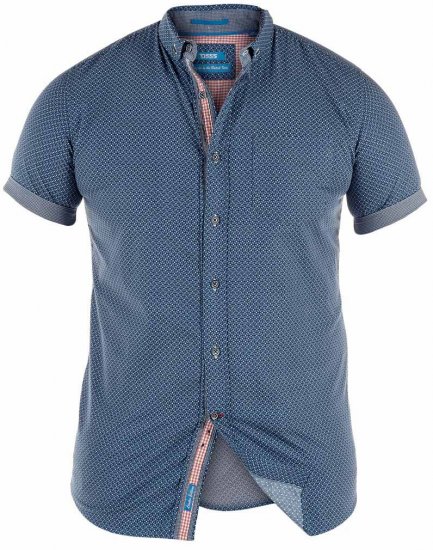 D555 Davion Blue/Navy Shirt - Ризи - мъжки ризи големи размери
