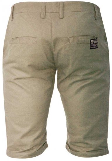 D555 PANAMA Chino Short With Side Elasticated Waist Khaki - Шорти - мъжки къси панталони големи размери