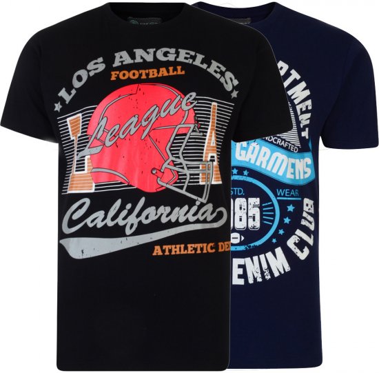 Kam Jeans Athletic Department 2-p T-shirt - Тениски - мъжки тениски големи размери