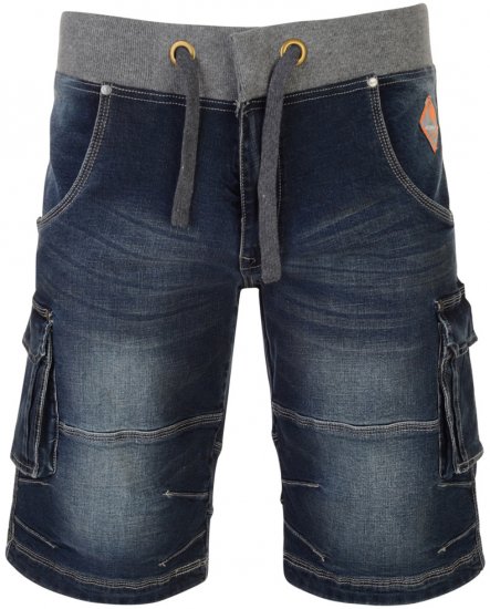 Kam Jeans Dito Denim Shorts Dark Used - Шорти - мъжки къси панталони големи размери