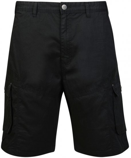 Motley Denim Cargo Shorts Black - Шорти - мъжки къси панталони големи размери