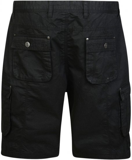 Motley Denim Cargo Shorts Black - Шорти - мъжки къси панталони големи размери