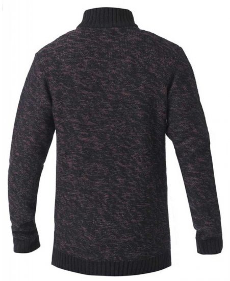 D555 MARSDEN Neck Sweater Black/Red - Суичъри & cуичъри с качулка - мъжки суичъри големи размери