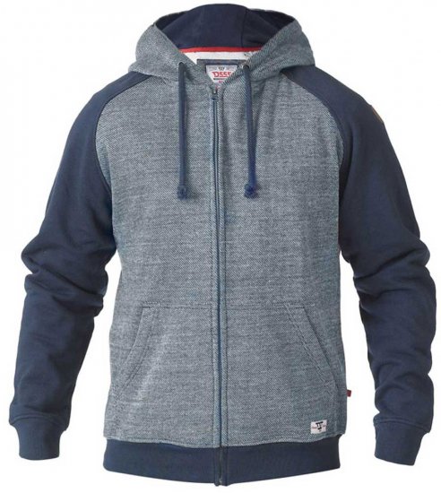 D555 Cristiano Hoodie Blue/Navy - Суичъри & cуичъри с качулка - мъжки суичъри големи размери