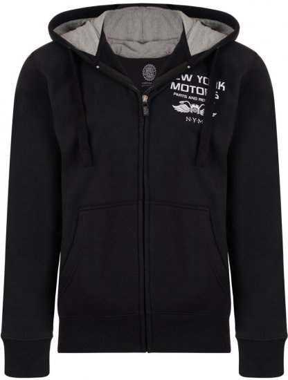 Kam Jeans 773 New York Motors Hoodie Black - Суичъри & cуичъри с качулка - мъжки суичъри големи размери