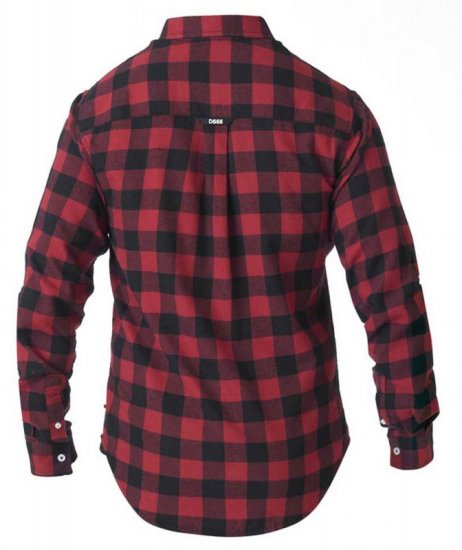 D555 Lawton LS Flannel Shirt Red - Ризи - мъжки ризи големи размери