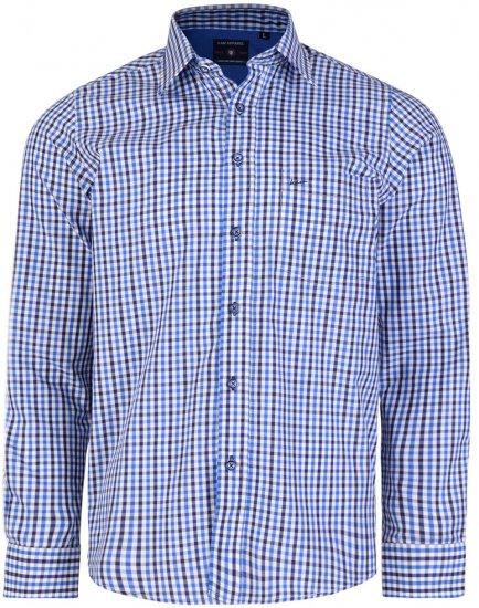Kam Jeans 6140 Long Sleeve Shirt Navy - Ризи - мъжки ризи големи размери