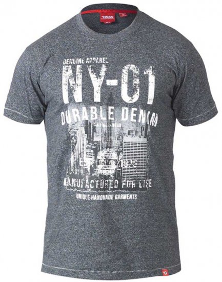 D555 Lorne T-shirt Grey Twist - Тениски - мъжки тениски големи размери